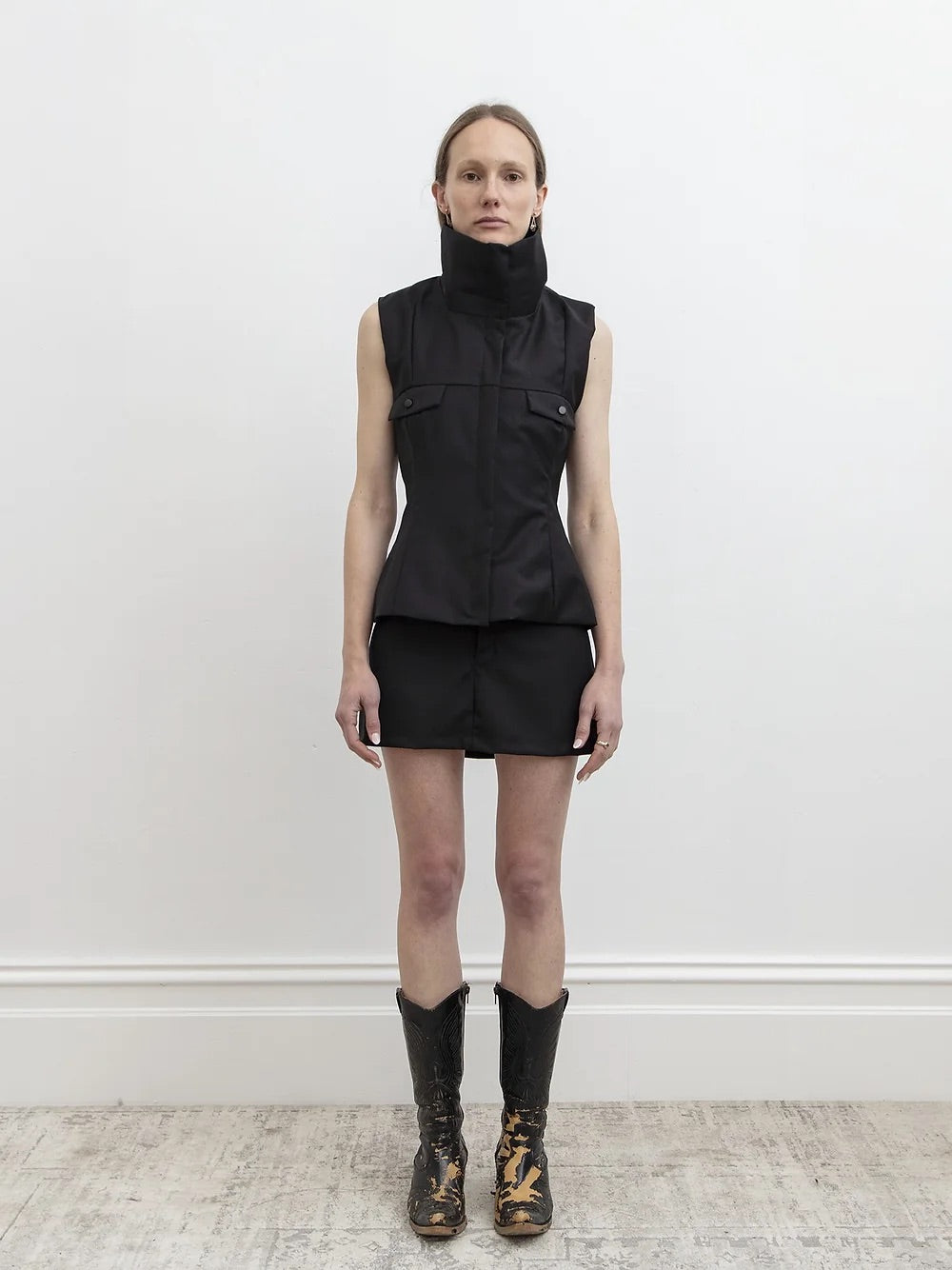 Tailored Mini Skirt | Black