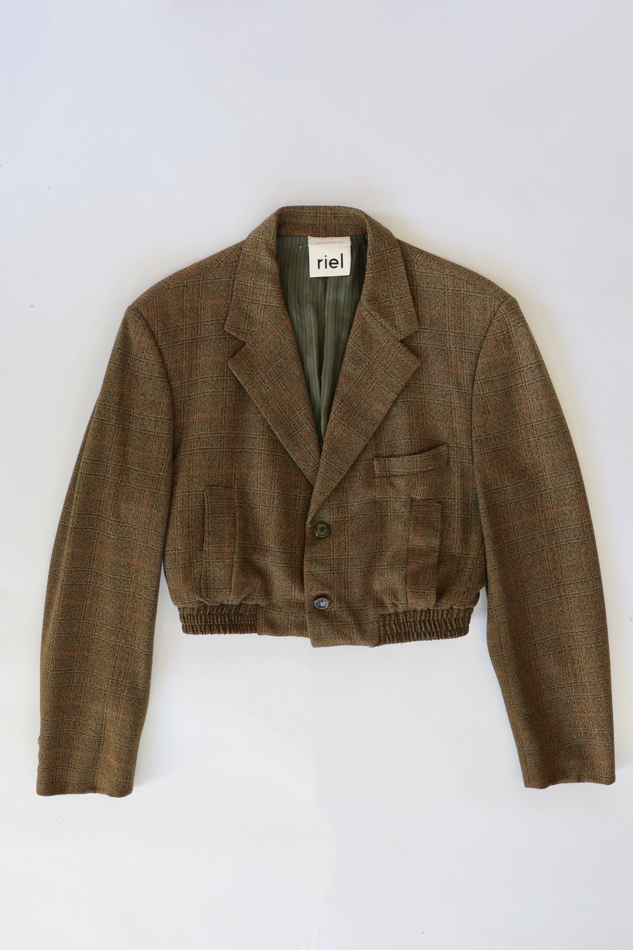 GRACE BOMBER | LIGHT BROWN PLAID