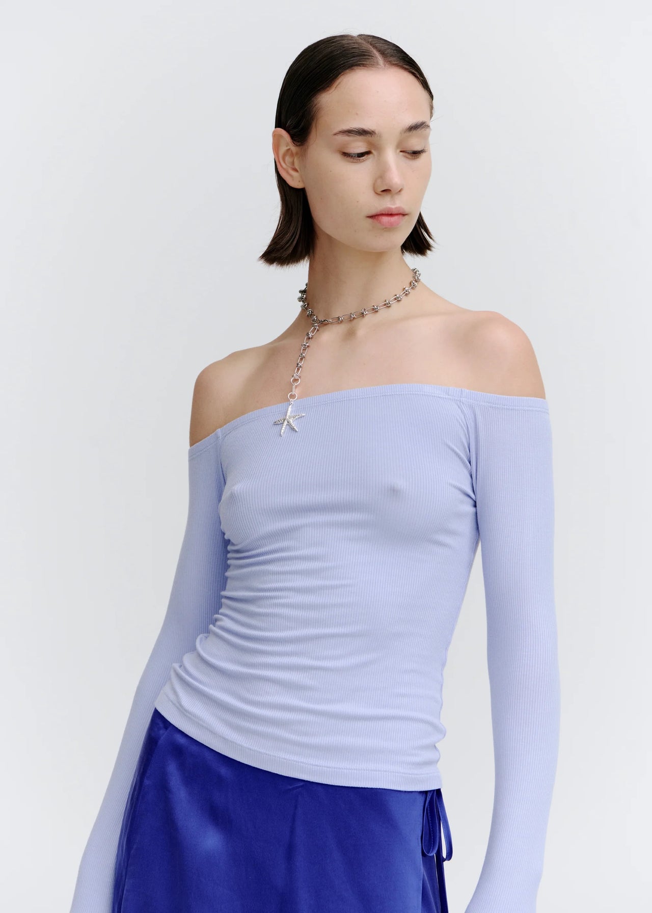 Composure Off-Shoulder Top | Glacier