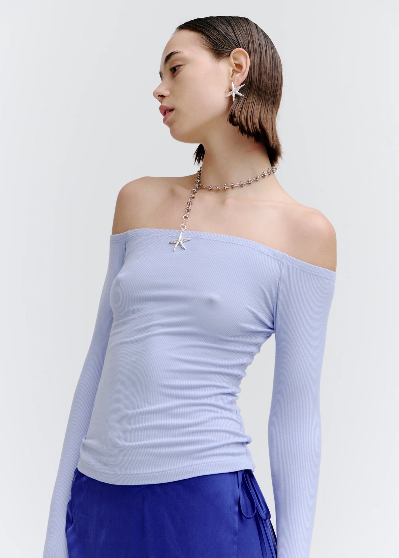 Composure Off-Shoulder Top | Glacier