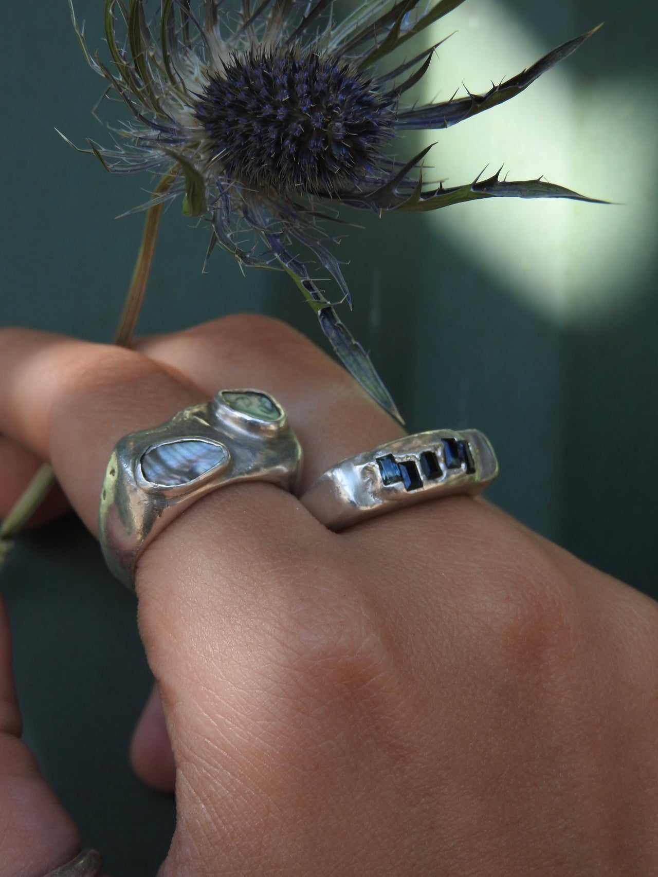 SAPPHIRE CLUSTER RING