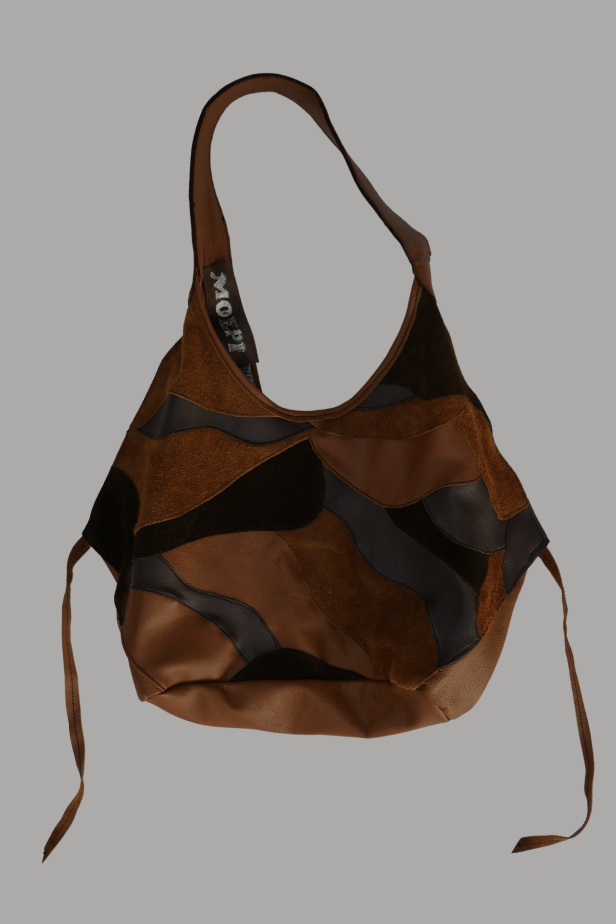 MOEPI SIGNATURE PATCH WORK BAG | BROWN