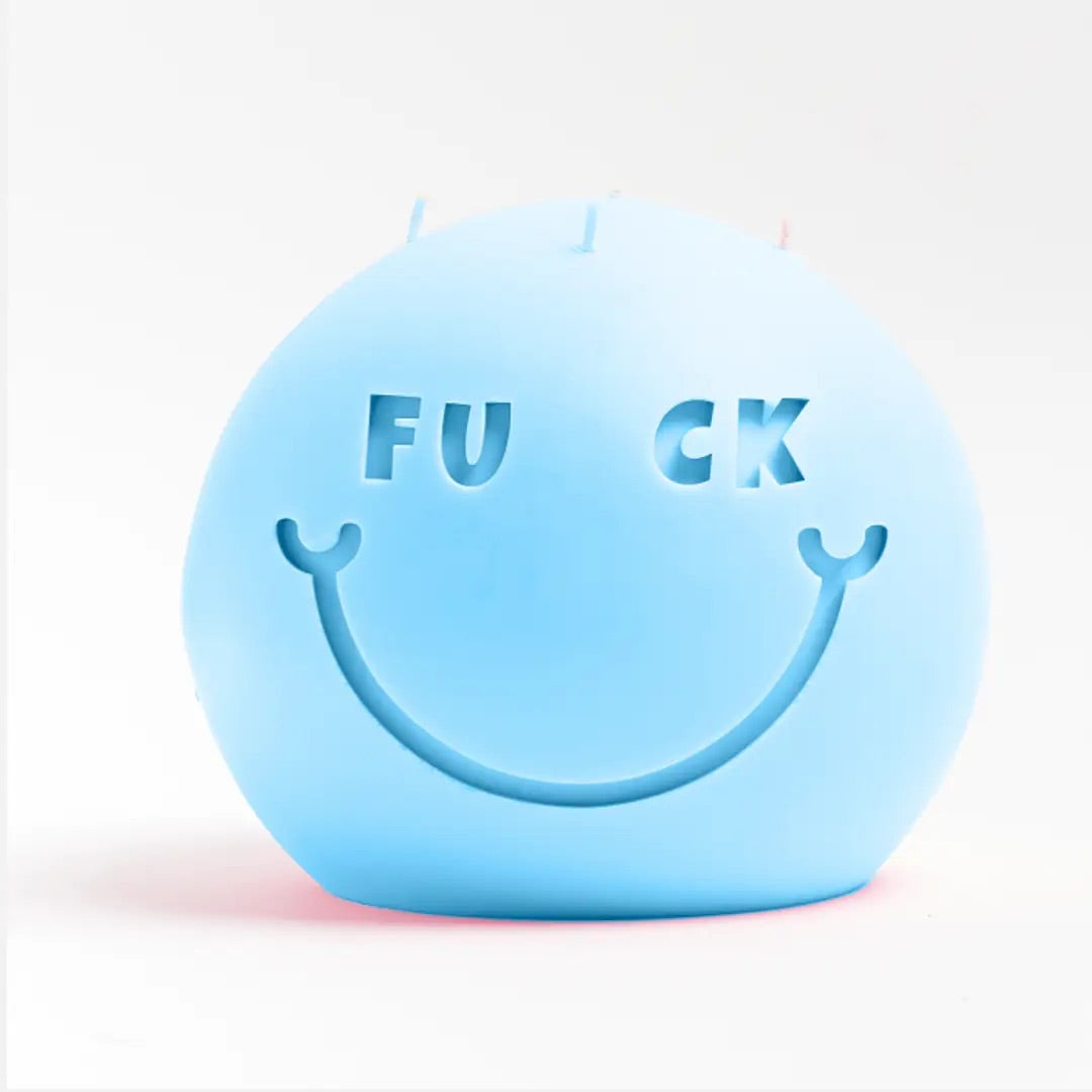 'Big Fuck Head' Candle | Blue