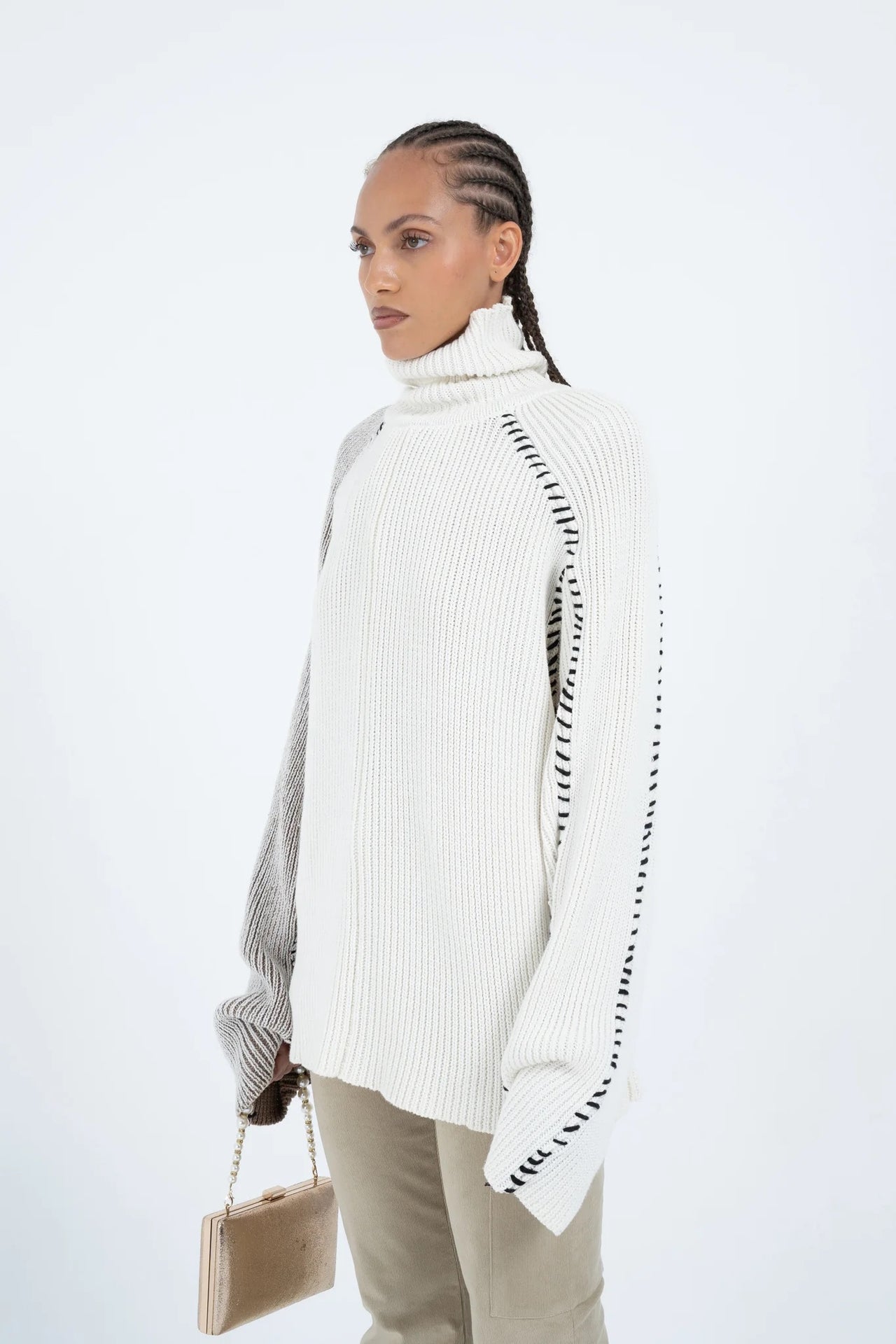 Oversized Stitch Sweater | Off White