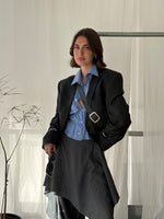 GRACE BOMBER | GREY PINSTRIPE