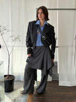 GRACE BOMBER | GREY PINSTRIPE