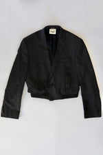 GRACE BOMBER | GREY PINSTRIPE