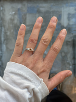 DOUBLE OVAL STACKER | TOURMALINE + GARNET