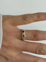 DOUBLE OVAL STACKER | TOURMALINE + GARNET